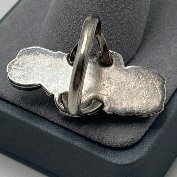 Scott Dave Navajo Sterling Silver Malachite Ring Size 7.75 - Picture 11 of 13